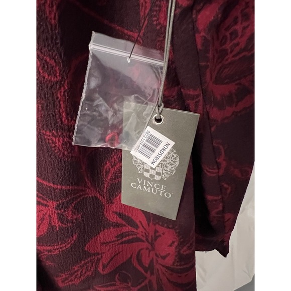 Vince Camuto Deep Red Floral Tank with Bow Strap XXL NWT - Picture 4 of 7